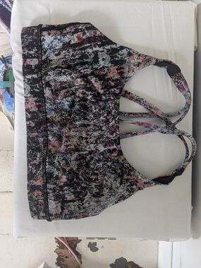 lululemon athletica Black Multicolor Strappy Sports Bra